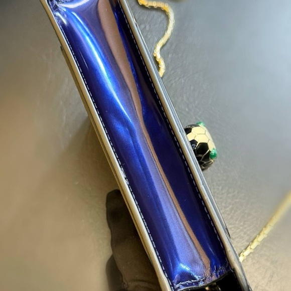 Bvlgari Serpenti Forever Square Crossbody Shoulder Bag Brushed Metallic calf - Picture 8 of 13